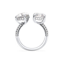 Anillo de Compromiso y Joyería de Boda REYES, Precio al por Mayor, Moissanita de 6.78 Quilates en Plata de Ley 925, Chapado en Oro Blanco de 14k y Rodio