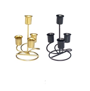 Portavelas decorativo para el hogar, portavelas votivo de Metal de estilo único, portavelas de té para centro de mesa de boda - Product Image 1