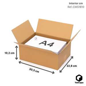 Caja de Cartón Kraft Mediana 305x228x102 mm, Caja Baja con Solapas, Resistente para Envíos Postales y Embalaje de Regalos, Color Marrón Kraft - Product Image 2