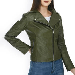 Veste en cuir véritable tendance à bas prix pour femmes, automne, matelassée, design personnalisé, haute qualité, fabrication en usine - Product Image 2