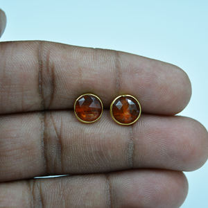 Pendiente de piedras preciosas de kaynita naranja de alta calidad 2023, joyería de moda al por mayor, plata maciza 925, pendiente de kaynita naranja - Product Image 3