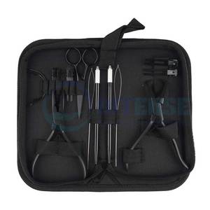 Kit d'outils d'extension de cheveux de haute qualité pince en acier inoxydable ensemble d'outils Microlink pince ouvreuse sac en tissu Oxford outil de boucle de cheveux - Product Image 6