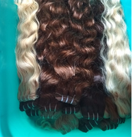 Extensions de cheveux indiens Remy bruts, bouclés blonds SV3 613, tissage double trame, alignement des cuticules, permanent, vente en gros
