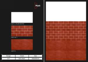 Carreaux muraux en céramique de qualité export 300x600mm pour salle de bain et cuisine, finition brillante, mate, effet sucre, design mural intérieur luxueux - Product Image 5