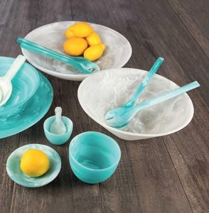 Bol à fruits en résine sans BPA fait à la main de luxe, bol à salade décoratif de designer pour la décoration de table avec une finition haut de gamme - Product Image 2