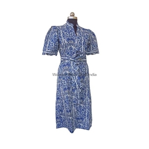 Robe maxi décontractée pour femme, vintage, imprimée à la main, robe midi à imprimé floral d'été pour les sorties, robe bohème à imprimé floral moderne - Product Image 5