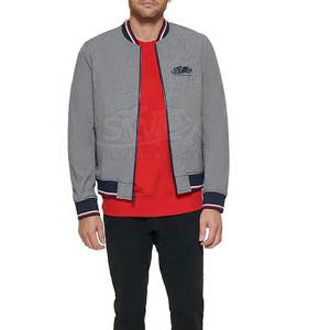 Vente en gros taille personnalisée hommes fermeture éclair Letterman veste d'hiver à vendre à l'extérieur col montant hommes fermeture éclair Letterman veste d'hiver - Product Image 1