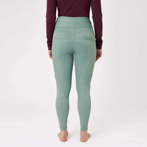 BIG TEN APPAREL Leggings d'équitation taille haute vert olive, style Jodhpur et Breeches, avec poches latérales et empiècements en maille - Product Image 2