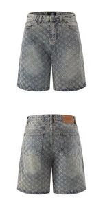 2025 Wholesale 100% Cotton OEM Custom Logo Casual Solid Vintage Washed Breathable Quick-Dry Oversized <b>Men</b> Denim <b>Jean</b> Shorts - Product Image 2