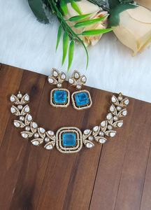 Conjunto de Collar de Piedras Polki y Doublet para Mujer, Estilo Minimalista, Lujo Tradicional Indio, Perfecto para Fiestas - Product Image 5