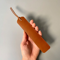 Marcapáginas de cuero marrón personalizado Delgado liso de cuero genuino de primera calidad de diseño único recién llegados al por mayor