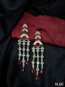 CONJUNTO DE PENDIENTES ESTILO CLÁSICO DE DIAMANTE AMERICANO PARA BODAS CONJUNTO DE PENDIENTES ESTILO CLÁSICO DE MODA PARA MUJER Y NIÑA - Product Image 5