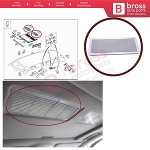 ฝาครอบช่องระบายอากาศซันรูฟสีเทาอ่อน รุ่น BSR632 สำหรับ W202 W203 W208 W209 W210 W211 W215 W219 W220 W240 W140 A2117840644 - Product Image 5