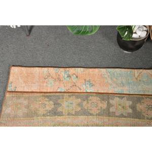 Alfombra de lana azul naranja de estilo bohemio, 1,9x6,5 pies, patrón rectangular clásico, alfombras de cama laterales de área grande turca, nuevo modelo de látex - Product Image 4