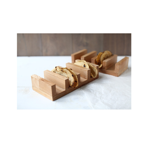 Porte-taco en bois d'acacia pour fête ou restaurant Plats et assiettes Accessoires de rangement Produit de qualité admirable - Product Image 4