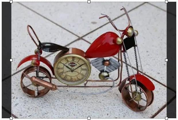 Horloge de bureau de vélo analogique en fer métallique (marron)