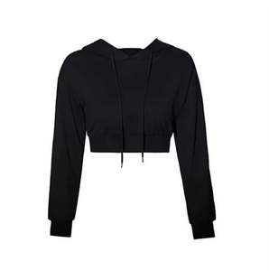 Sweat-shirt à capuche court pour femmes en coton polaire chaud vêtements d'hiver OEM logo personnalisé fournisseur - Product Image 4