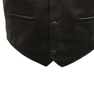 เสื้อกั๊กหนัง100% ระบายอากาศได้ดีสำหรับผู้ชายเสื้อหนังระบายอากาศได้ดี - Product Image 5