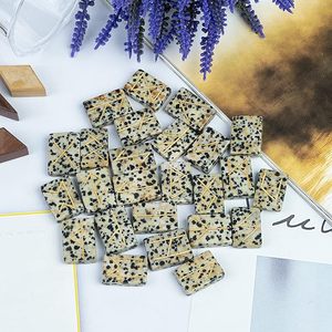 Juego de Runas de cristal de jaspe dálmata-Piedras preciosas rectangulares grabadas con alfabetos Elder Futhark - Product Image 1