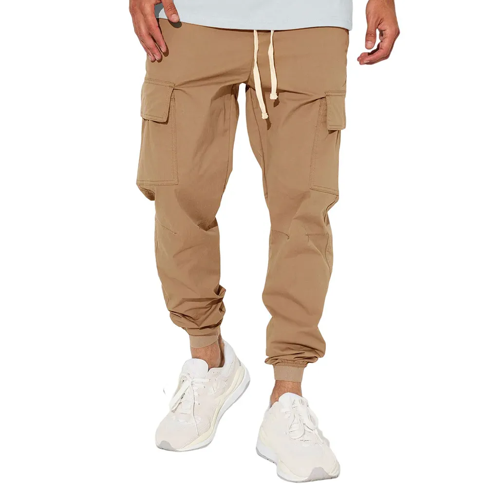 En çok satan erkek streetwear dökümlü pantolon cep nefes % 100% pamuk vintage kargo pantolon erkekler için retro pantolon abd boyutu