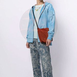 Sudadera con Capucha para Hombre, Estilo Casual, Diseño Desgastado, Invierno, Color Sólido, Ecológica, Transpirable, Algodón/Poliéster, Venta Caliente, Marca Privada - Product Image 4