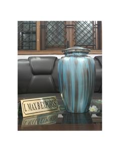 Luxury Design Standard Keepsake <b>Urn</b> for Adult Funeral White Memorial Ashes Container <b>Jar</b> Aluminum Metal <b>Urns</b> - Product Image 4