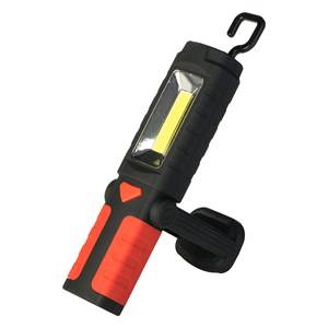 Lámpara LED portátil de 3W y 200 lm con gancho magnético, roja y negra, PP3163, para camping - Product Image 1