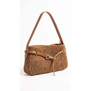 Bolso de mano y bandolera de piel de ante estampada auténtica - Hecho en Italia - Art. 26107 - Product Image 5