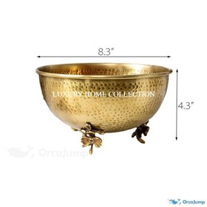 Premium New Look Métal Diya Urli Stand Plus Grande Qualité Merveilleux Conception Plaqué Or Table Décoratif Unique Fleur Urli Ensemble - Product Image 6