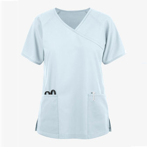 Camiseta de Enfermería Personalizada con Color y Diseño a Medida, MOQ Bajo, Nuevo Modelo de Uniformes Médicos en Color Sólido - Product Image 1