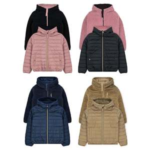 Giacca Blazer Reversibile in Velluto a Coste per Bambini e Bambine con Fodera in Sherpa, Cappuccio, Colletto, Chiusura a Cerniera, Stampa Casual, Taglie 2T-3T-4T, Beige RND - Product Image 5