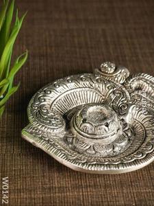 ขาตั้งห่วงทองเหลืองทำด้วยมือแบบวินเทจพร้อมโคมไฟน้ำมันแก้วดิวาลีผู่จาของตกแต่งบ้านและคืนสินค้าของขวัญแต่งงาน - Product Image 3