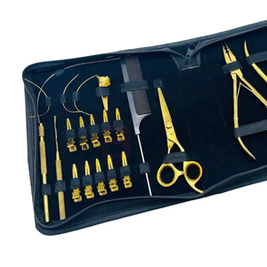 Kit d'outils de pose d'extensions capillaires de dernière génération avec accessoires personnalisés en couleur personnalisée et étiquetage avec logo personnalisé - Product Image 5