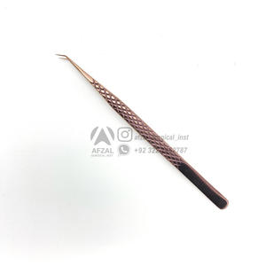 แหนบต่อขนตาสแตนเลส45องศาอุปกรณ์ความงามแหนบปลายต่อขนตา - Product Image 3