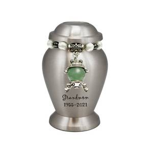 Urne funéraire en étain « Grenouille paisible » avec option de breloques d'amour, fournitures funéraires en aluminium pour les corps humains - Product Image 3