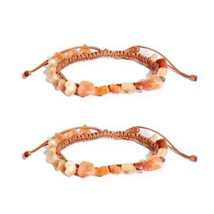 Premium Handmade Gardenia Macrame <b>Bracelet</b> Brown Adjustable Cord Boho Jewelry <b>for</b> <b>Women</b> Handmade <b>Bracelet</b> From Indonesia - Product Image 2