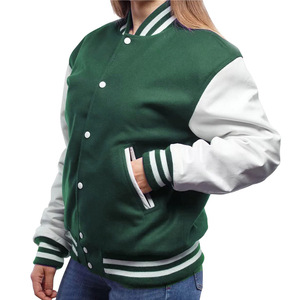 Chaqueta Varsity Lisa de Alta Calidad para Mujer, Transpirable, de Secado Rápido, Lana/Poliéster, Cómoda para Primavera - Product Image 2