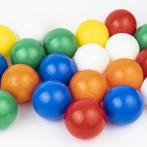 Bolas huecas de plástico para juguetes, bolas huecas de 50mm, 60mm y 75mm, huecas de LDPE a prueba de golpes, BPA, mezcla clásica - Product Image 1