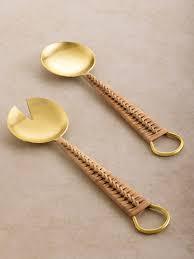New Arrival Decorative Brass Salad Server Handmade Custom Salad Spoon Cutlery Unique <b>Home</b> Kitchen and Restaurant Use <b>for</b> <b>Sale</b> - Product Image 2
