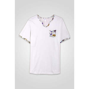 Camiseta blanca de marca para mujer, camiseta informal ajustada, talla superior XS, algodón transpirable de longitud corta con decoración de logotipo para el verano - Product Image 2