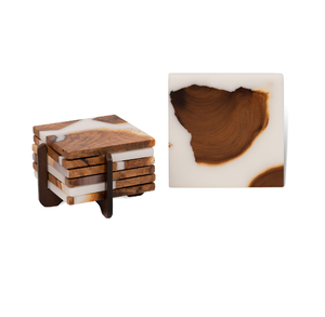 แผ่นรองแก้วทำจากยางเรซินและแผ่นรองแก้วไม้ขนาดพิเศษทำจากไม้ - Product Image 1