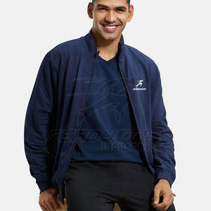 Chaqueta elástica de invierno para hombre para gimnasio o entrenamiento, mangas ajustadas y cremallera duradera de longitud completa - Product Image 4