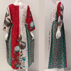 Chibi vente en gros été femmes vêtements de nuit quotidiens Style Simple rayonne à manches longues avec taille élastique et sangle arrière longueur au genou - Product Image 2