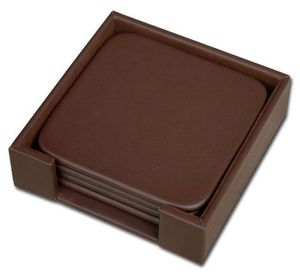 Nouveauté sous-verres en cuir PU lot de 6 sous-verres en cuir PU prix de gros antidérapants imperméables durables pour boissons café et thé - Product Image 4