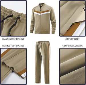 Ensemble 2 pièces grande taille pour homme Survêtement en molleton imprimé Vestes à fermeture éclair Vêtements d'hiver Respirant Logo Options XL XXL - Product Image 3