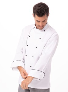 Nouvelles uniformes de chef haut de gamme - Blouses blanches à manches longues/courtes pour hommes et femmes - Vêtements professionnels pour cuisine, hôtel et restaurant - Product Image 4