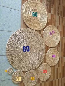 Stylish and Classical Product Water Hyacinth <b>Round</b> Mat and Placemat Crafts <b>Rug</b> <b>for</b> <b>Living</b> <b>Room</b> Kitchen Decor - Product Image 5