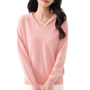 Pull à capuche pour femmes OEM Ensembles de pulls tricotés pour femmes Pull en laine Pulls à capuche pour femmes - Product Image 1