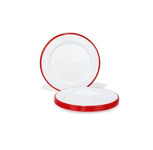 PLAQUES DE SERVICE DE RIZ EN ÉMAIL PLATS POUR CUISINE ET HÔTELS À LA MAISON DANS UN DESIGN DÉCORATIF PEINT MINIMALISTE MODERNE - Product Image 2