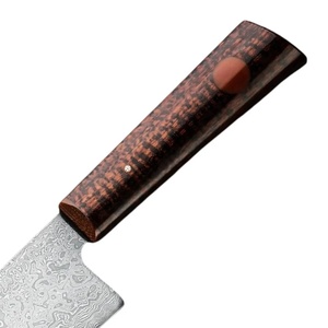 Couteau de chef personnalisé en acier Damas de 9 pouces, fait à la main, avec étui en cuir unique, manche élégant, personnalisable, supporté - Product Image 6